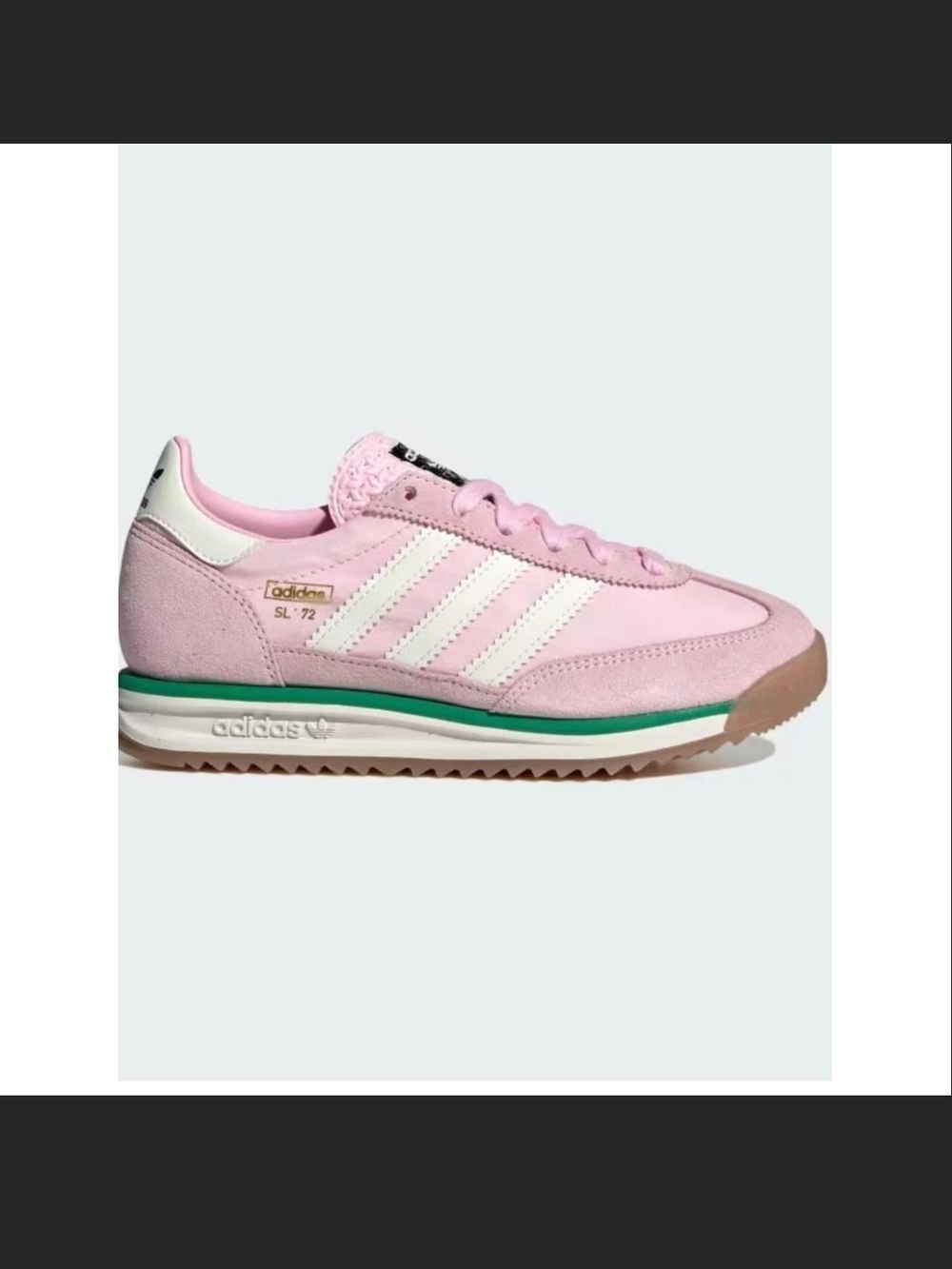 adidas SL '72 Women's Pink with Green Trim Sneakers